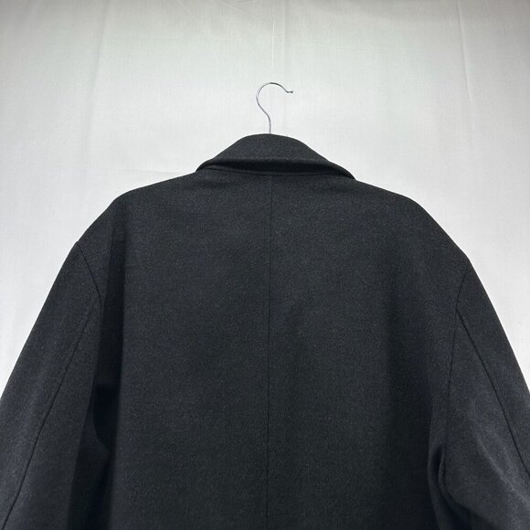 Pronto-Uomo Blazer Mens Size XL Boiled Wool Angora One Button Jacket Black - Picture 6 of 13